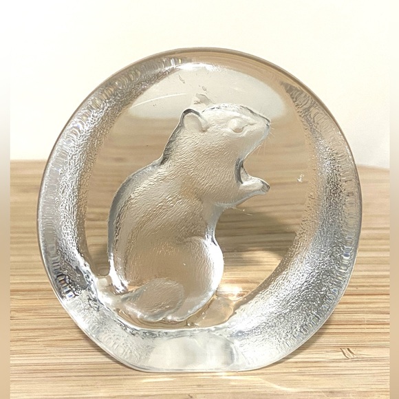 Mats Jonasson Other - Mats  Jonasson Swedish Crystal Chipmunk Paperweight